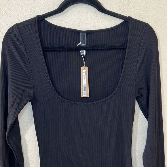SKIMS SOFT LOUNGE LONG SLEEVE DRESS ONYX BLACK SIZE MEDIUM - Picture 8 of 12